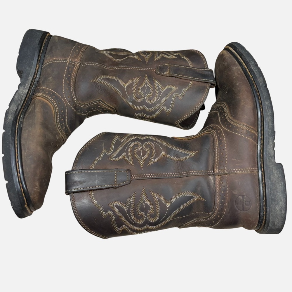 Lincoln Outfitters Western Work Boot L9C12 Soft Square Toe Sz 8M Cowboy Ranch - Picture 3 of 11